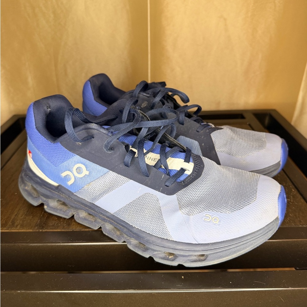 ON Cloudrunner Men's Navy and Gray Running Sneakers style # 46.98238